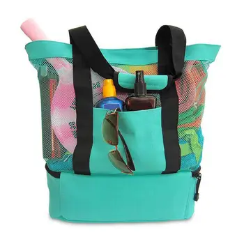 

Diamond Mesh Heat-retaining Picnic Bags Waterproof Large Capacity Food Handbags Fruit Fresh-keeping Bag for Outdoor Camping