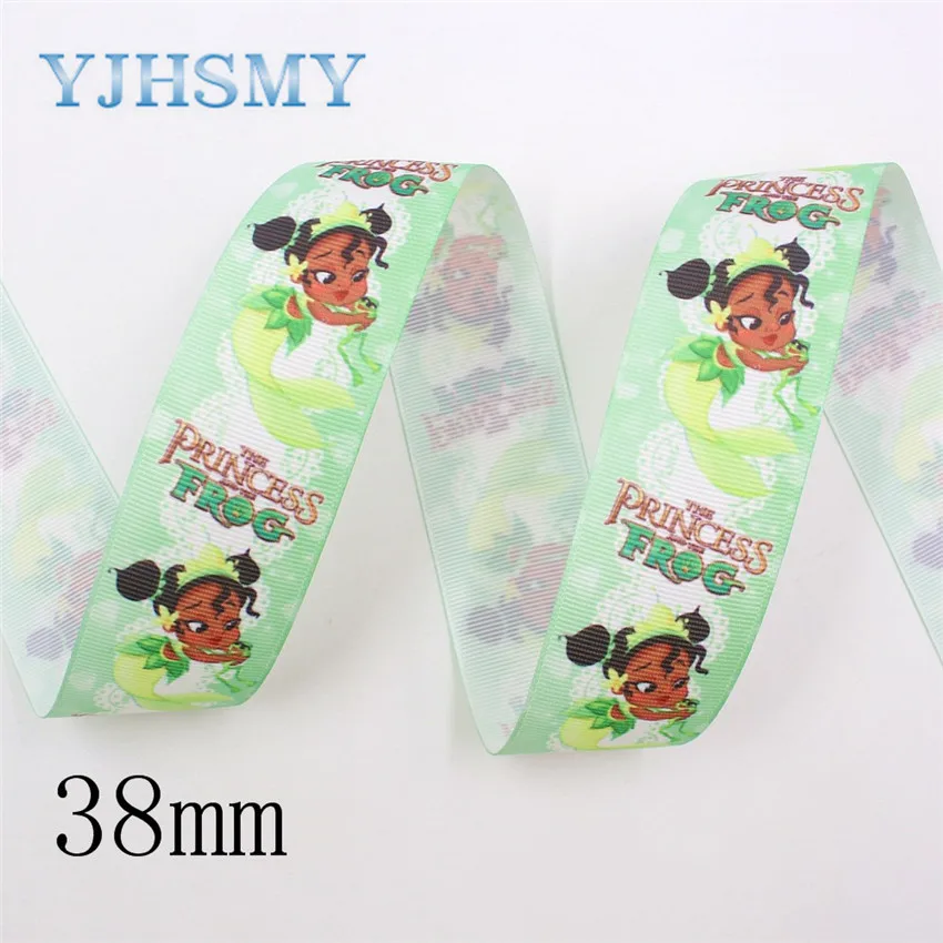YJHSMY I-19809-1839, 10 ярдов 38 мм девушка термопереводной рисунок grosgrain, DIY ручной работы упаковка материал - Цвет: I-19809-1842