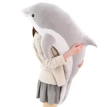 

Big Dolphin Plush Toys Dolls Stuffed Animal plushies Cute Nap Pillow Creative Kids Toy Kawaii Soft Christmas Gift for Girls
