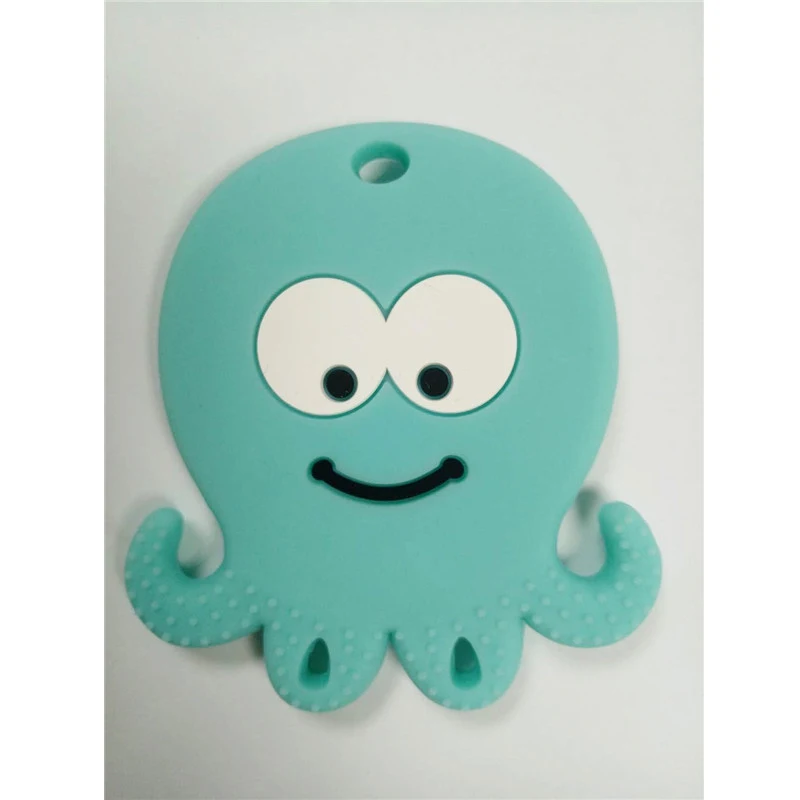 New 1Pcs Octopus Silicone Teether BPA Free Silicone Pendant For DIY Pacifier Clip Soother Chain Baby Teething Toys Baby Gift - Цвет: 4