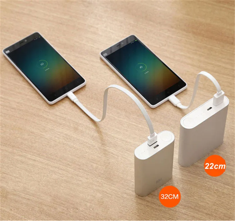 Оригинальный внешний аккумулятор xiaomi mi короткий кабель micro usb type c для внешнего