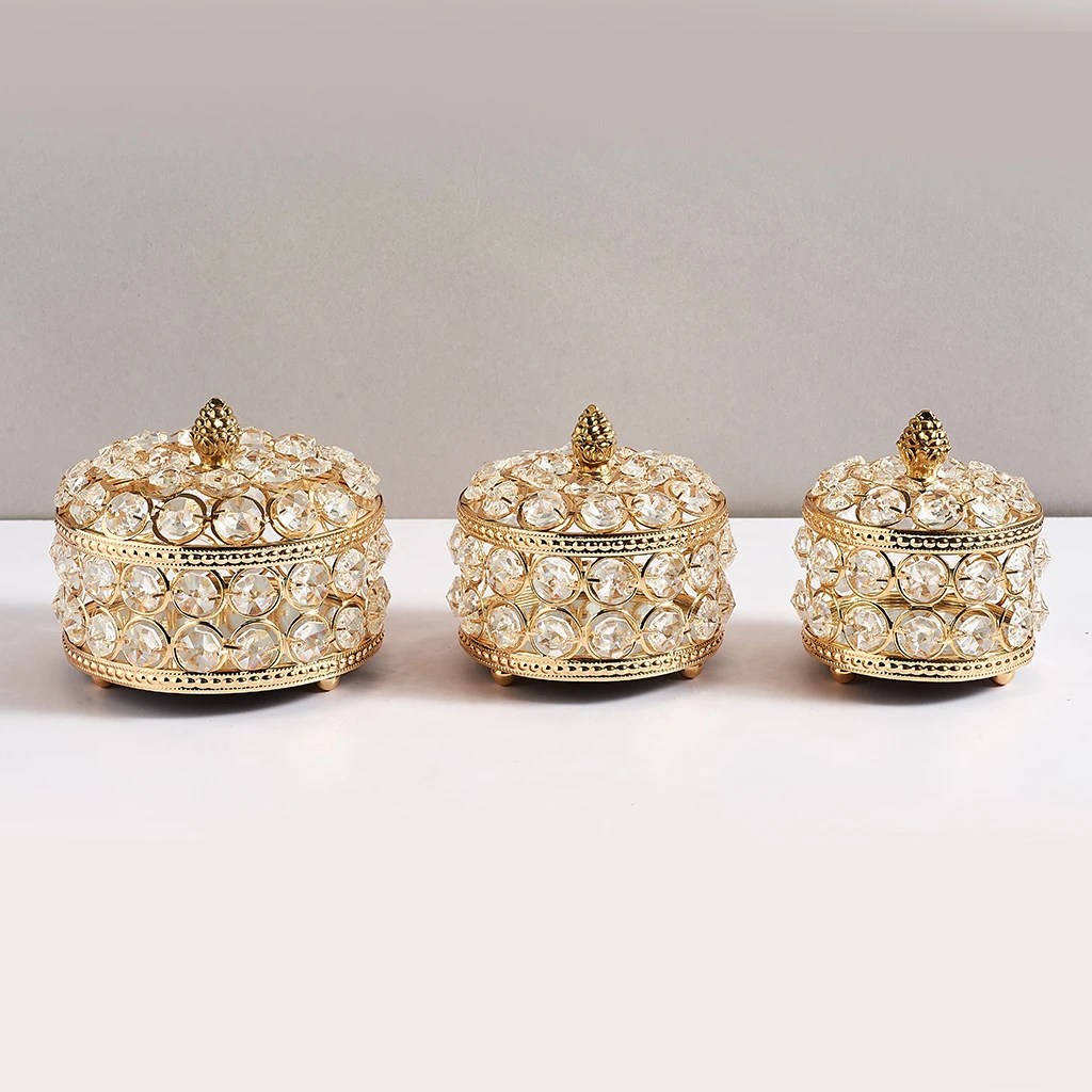 Jewelry Box Travel Comestic Jewelry Casket Crystal Storage Box Ring Lady Case Portable Jewelry Organizer Necklaces