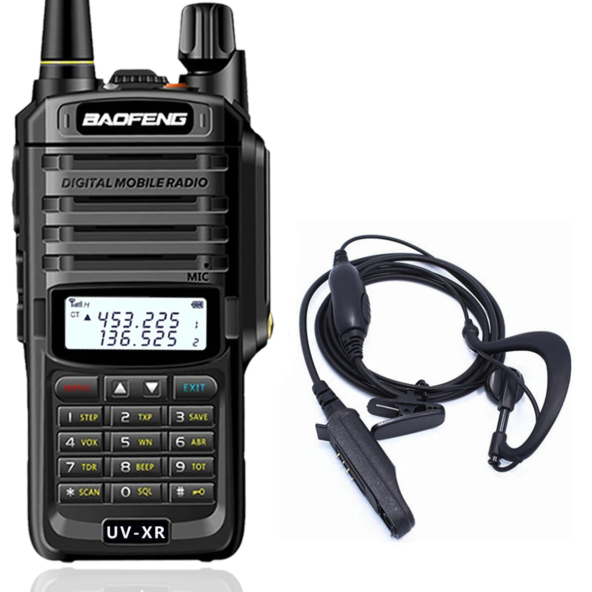 Baofeng UV-XR 10 Вт мощная рация CB радио набор портативный 10 км дальность двухстороннее радио uv-9r uv9r плюс - Цвет: add headset