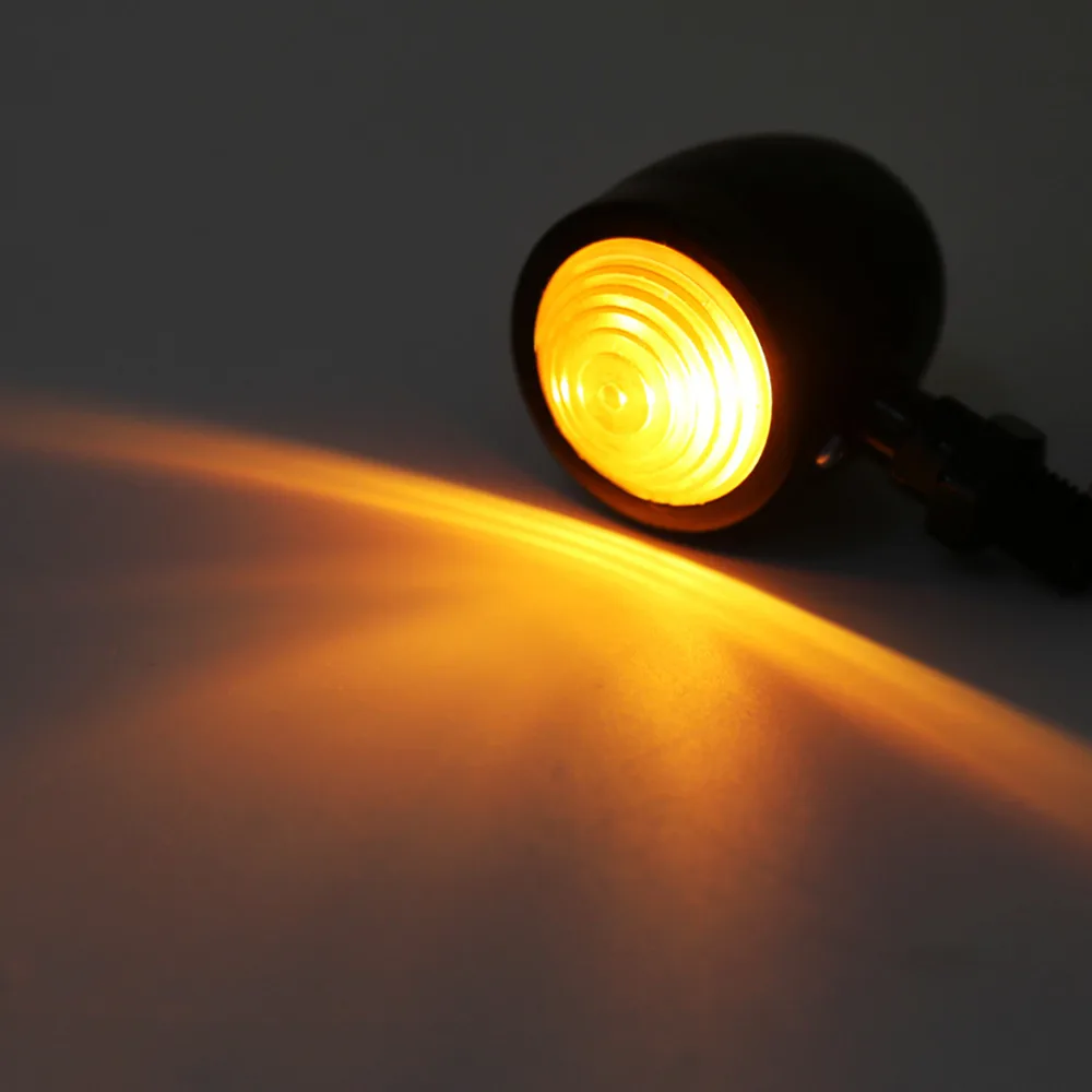 

1 пара мотоциклетных сигналов поворота, индикаторные огни, желтый мигающий мотоциклетный фонарь для Yamaha, Универсальный черный