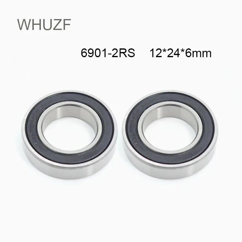 

WHUZF Free Shhipping 6901 2RS 6901RS ABEC-1 (10/20/50PCS) 12x24x6MM Metric Thin Section Bearings 61901RS 6901RS