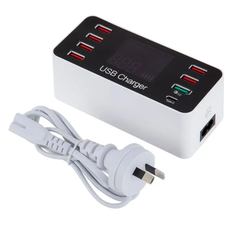 8 многопортовый USB адаптер настольное настенное зарядное устройство умная быстрая зарядная станция 3,0 C AU EU UK US вилка