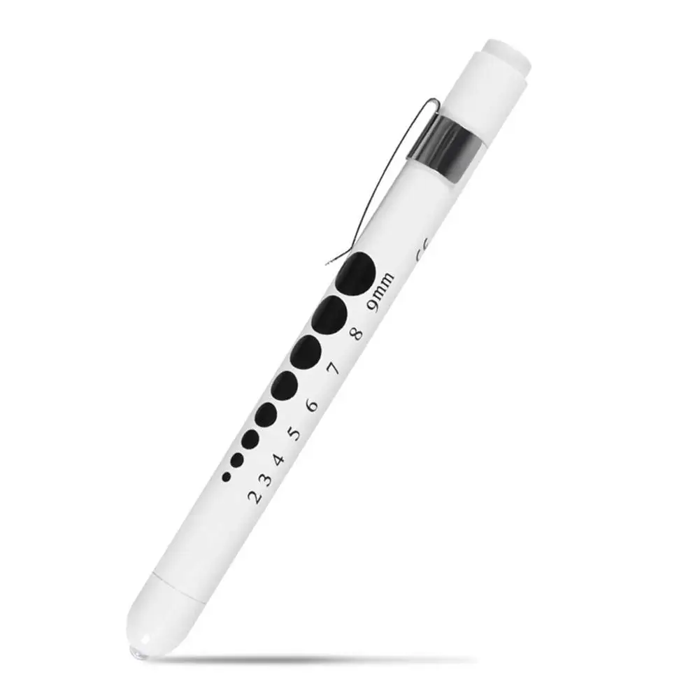 Portable LED Flashlight Reusable Medical First Aid Pen Light Torch Lamp With Pupil Gauge Measurement Doctor Nurse Diagnosis Pen Portable LED Flashlight Reusable Medical First Aid Pen Light Torch Lamp With Pupil Gauge Measurement Doctor Nurse Diagnosis Pen