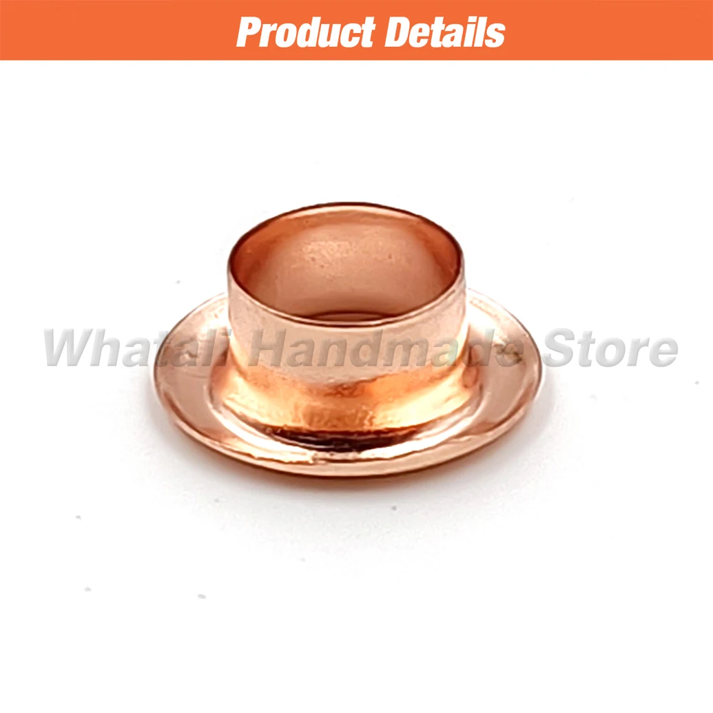 Rose Gold Color Metal Eyelet Grommets Eyelet Punch Die Tool Set DIY Shoes Belt Clothing Leathercraft Accessories 100set