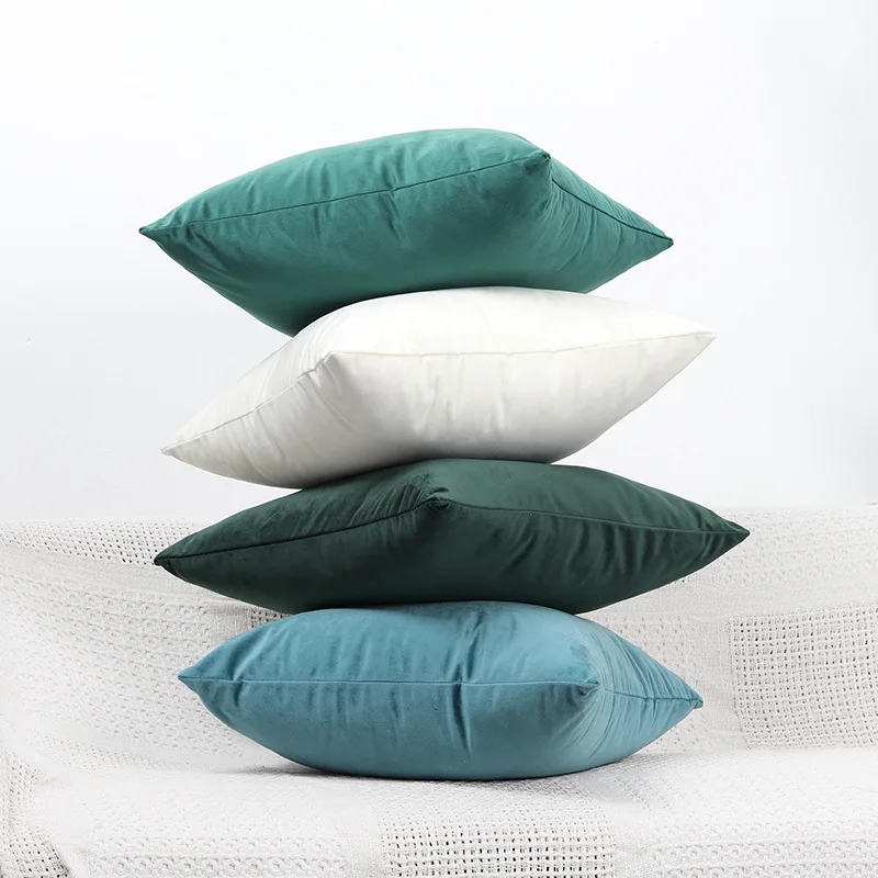 

Solid Color Coussin Nordic Pillow Velvet Pillowcase Car Pillow Light Luxury Sofa Cushion Cover Sitting Cushion Home Decor