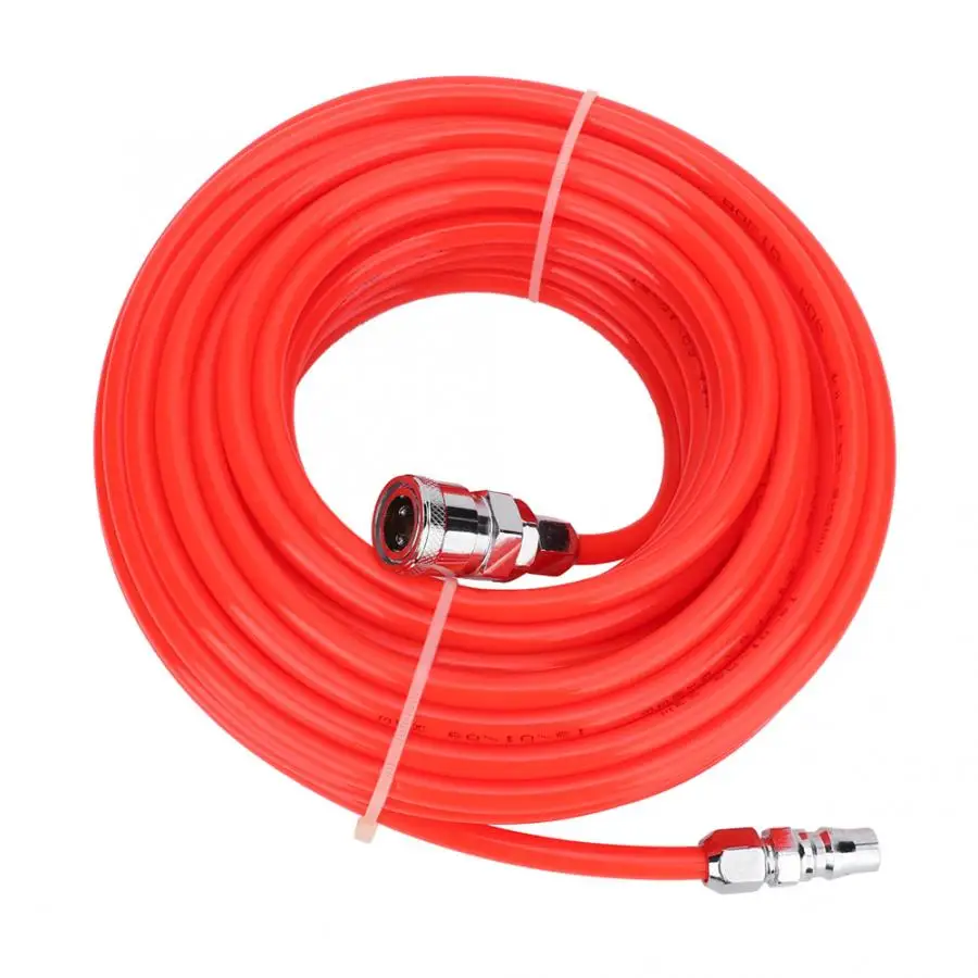 

5*8mm High Pressure Flexible Air Compressor Hose with Male/Female Quick Connector 15M Red Pneumatic Hose