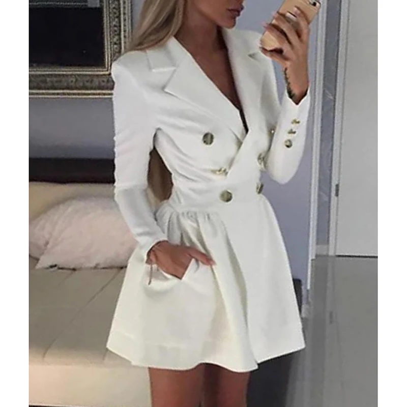 white blazer dress women