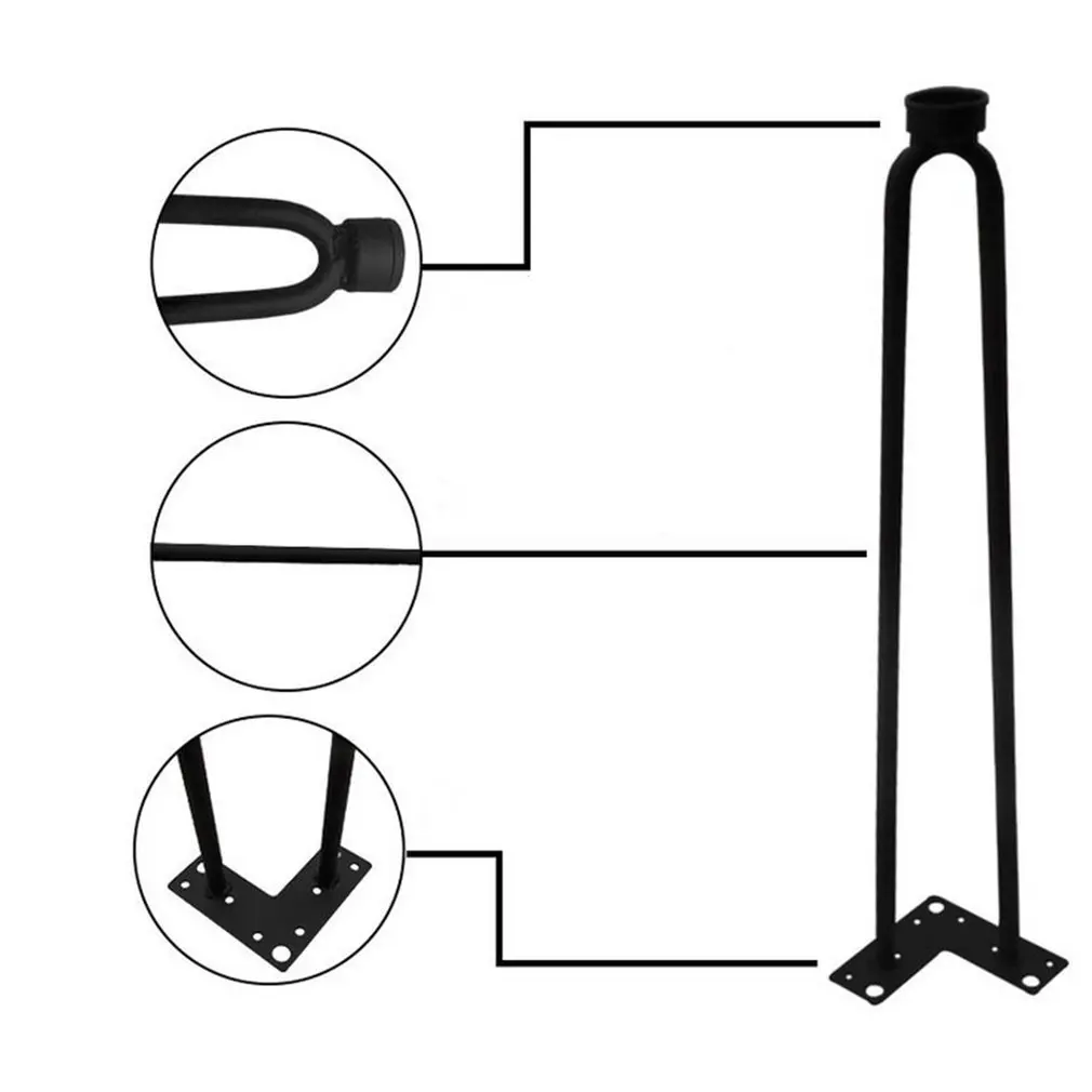 

4x Hairpin Leg Table Leg Hairpin Legs Table Runners DIY Table Accessories