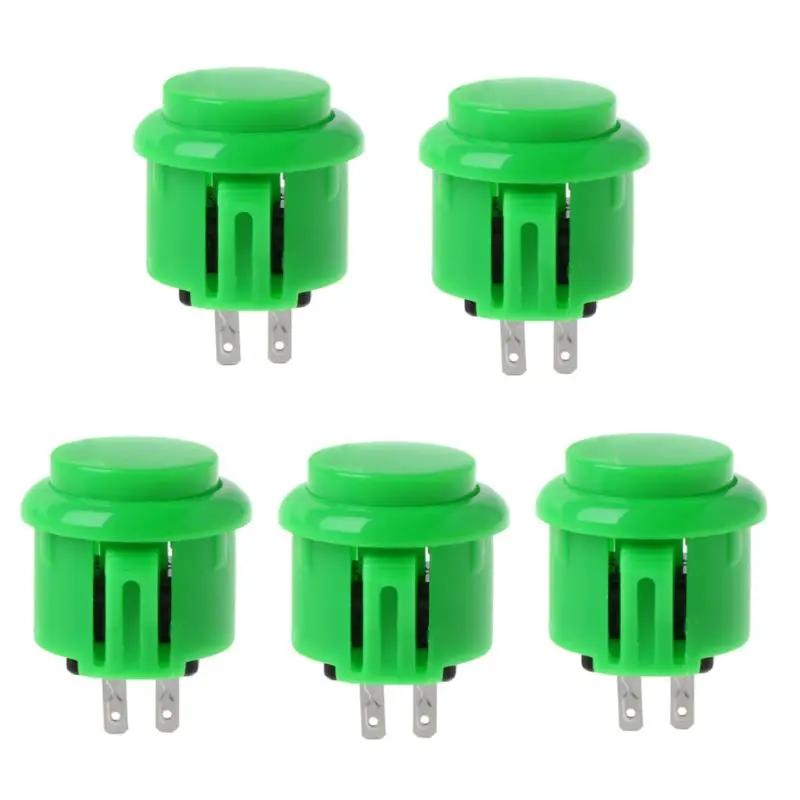 5pcs 24mm Arcade Game Round Button Built-in Small Micro Switch For Jamma Mame 