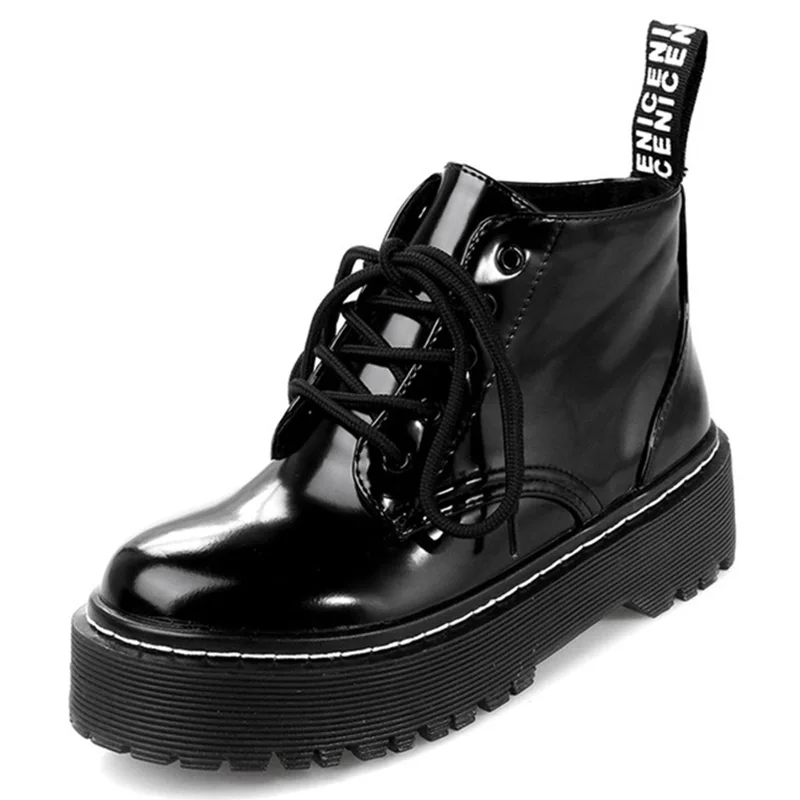 Skup Mecebom C86W dorywczo zimowe ciepłe kobiety deszcz buty skórzane śnieg mieszkania obcas platformy kobiece buty motocyklowe kostki Tenis Feminino