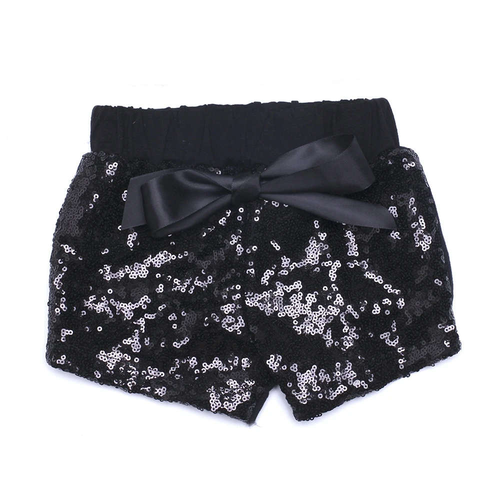 Toddler Kids Girl Sequins Shorts Tie Bow Elastic Waist Trousers 1-6Y kids shorts kids trousers