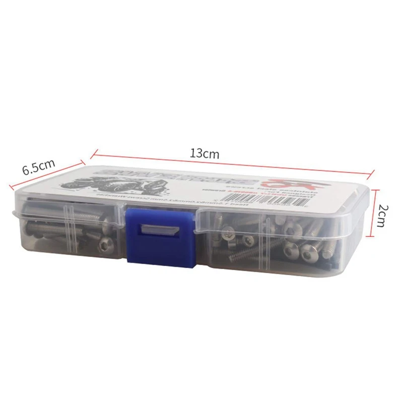 

370Pcs Stainless Steel Screw Kit Flat Washer Gasket Screw Nut Bolt Set Upgraded for Traxxas UDR 85076-4 1:7 Model Car