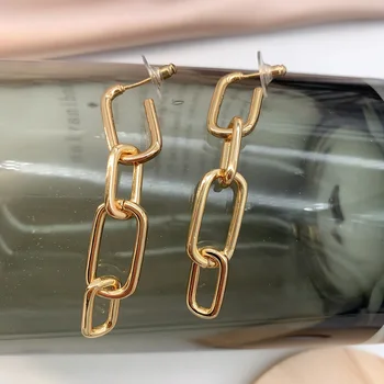 

Gold Earrings Chain Long Nausznice stud Piercing Women Jewelery Undefined Jewelry Sieraden Joyas French Jewelry Women Jewelery
