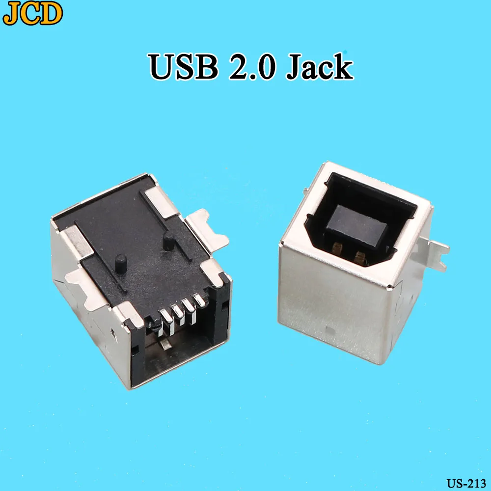 JCD 10 шт./лот Тип B Женский SMT 180 градусов USB-B SMD USB-BF для факса связи интерфейс