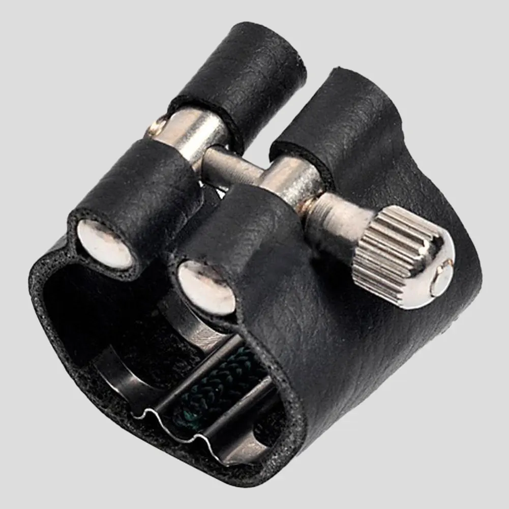 New High Quality Black Ligature Mouthpiece w/Fattener for Alto Sax Saxophone
