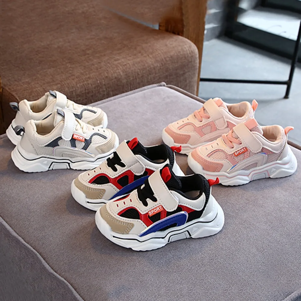 Baby kids sneakers boys child baby kids sneakers girls mesh breathable sports running shoes sneakers football shoes kids 35A13 (2)