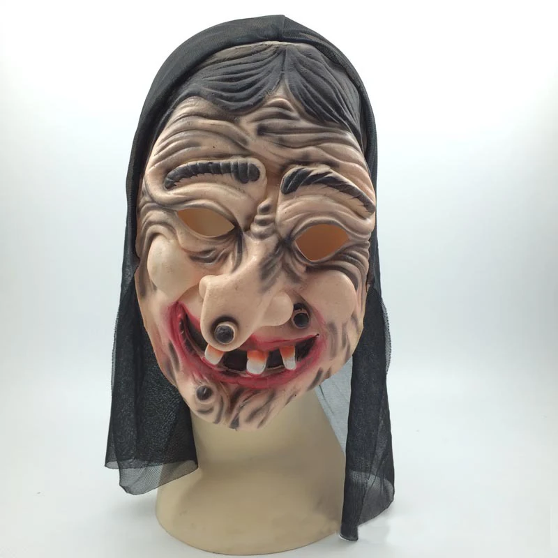 

Scary Mask Halloween Horror Grimace Witch Mask Full Face Tricky Old Woman Full Face Festival Cosplay Costume Party Supplies Toys