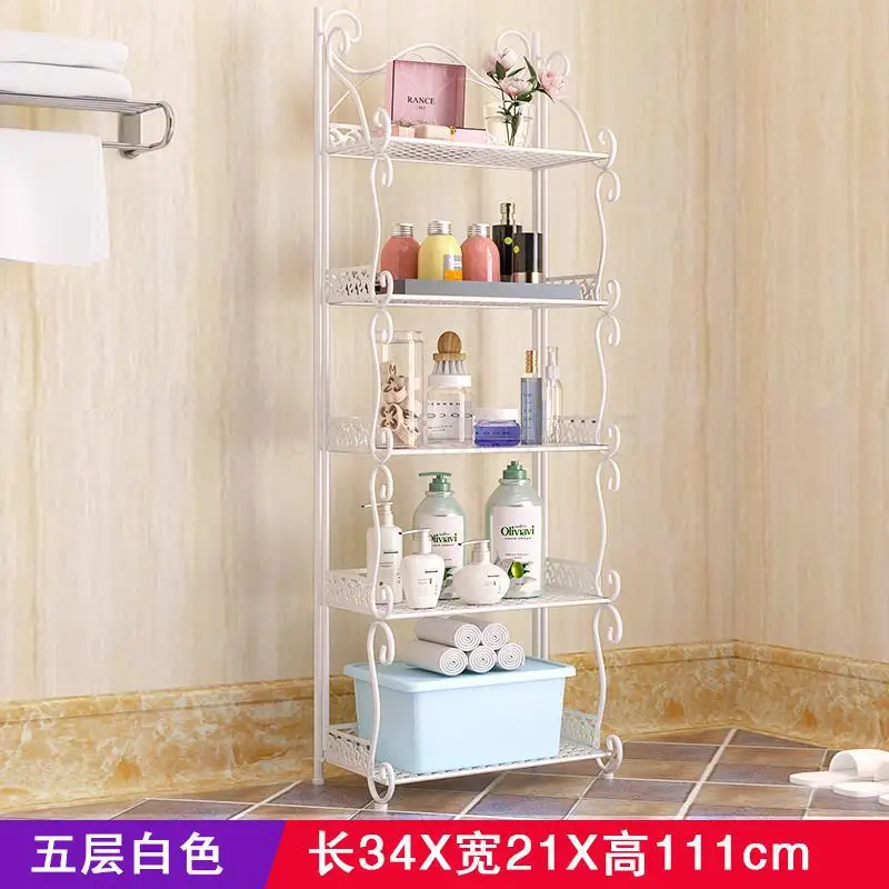 Bathroom Shelf Landing Toilet Bedroom Multi Shelf Toilet Kitchen Storage Shelf - Цвет: E