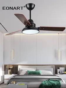 Потолочный вентилятор, 42 дюйма, со светодиодной подсветкой, потолочный вентилятор для современной спальни, гостиной, кухни, декоративные по...