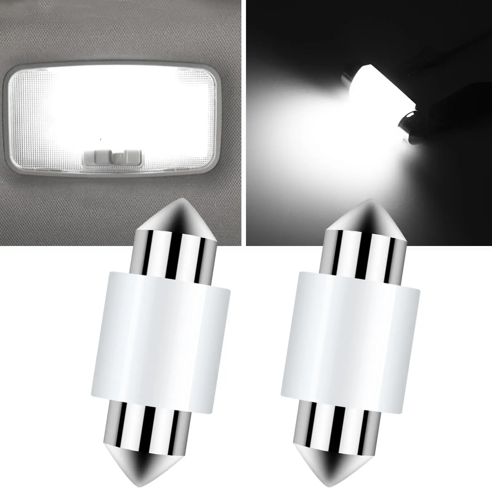 2XLEDDomeInteriorRoofMapCeilingCabinLightBulbForHyundai