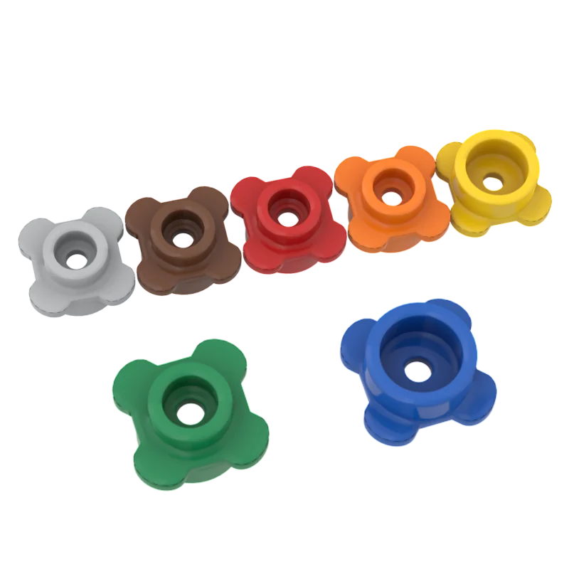 

10pcs Moc Parts 33291 28573 Plate Round 1 x 1 with Flower Edge Compatible Building Block Particles DIY Brick Kids Toy Gift