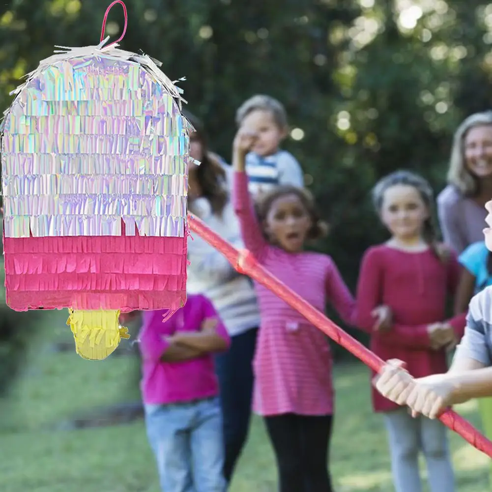 В форме мороженого Pinata детские украшения для дня рождения Алюминиевая фольга Pinata Реквизит Поставки Дети День рождения украшения