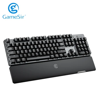 

GameSir GK300 2.4GHz Wireless Mechanical Gaming Keyboard Aluminium Alloy Bluetooth Keypad with Wrist Rest for Android / iOS / PC