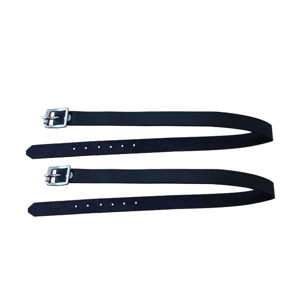 2 Pcs Equipment Outdoor With Buckle Protective Accessories Sports Horse Riding Durable Training Long PU Leather Solid Spur Strap