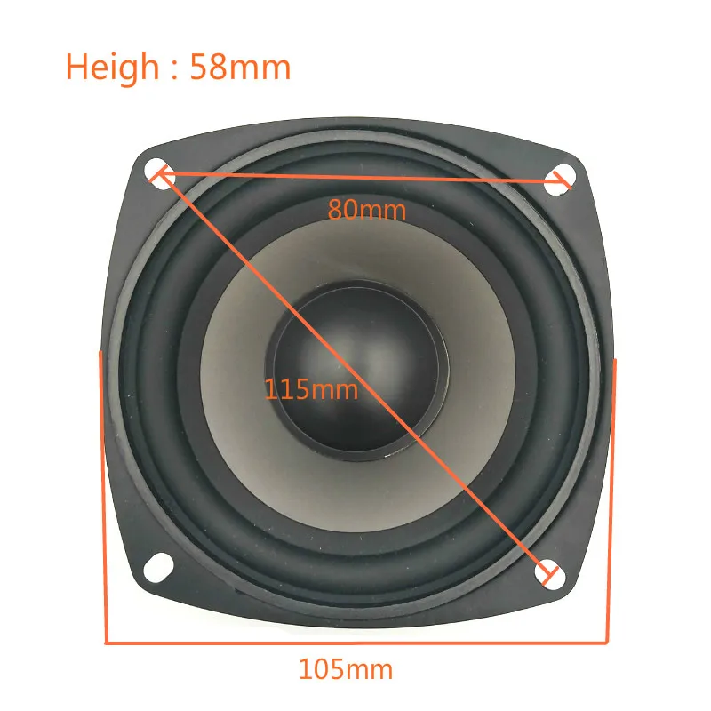 SOTAMIA 1 шт. 4 дюйма СЧ низкочастотный динамик с басами звуковой динамик драйвер 4 Ом 30 Вт PP водонепроницаемый громкий динамик DIY домашний аудио музыкальный динамик
