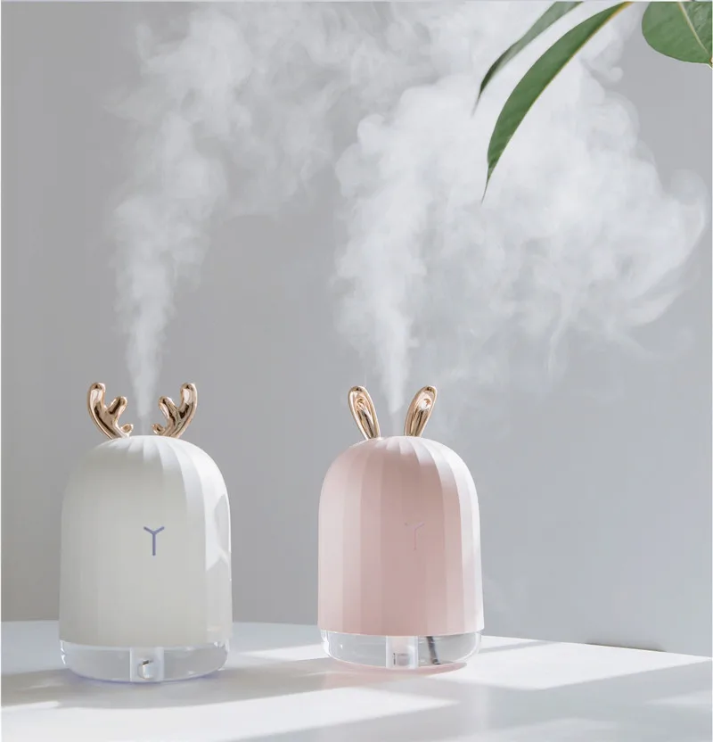 

JuneJour Cute rabbit mini humidifier USB elk home humidifier desktop atomizer Creative Desktop Mini Aroma Humidifier Diffuser