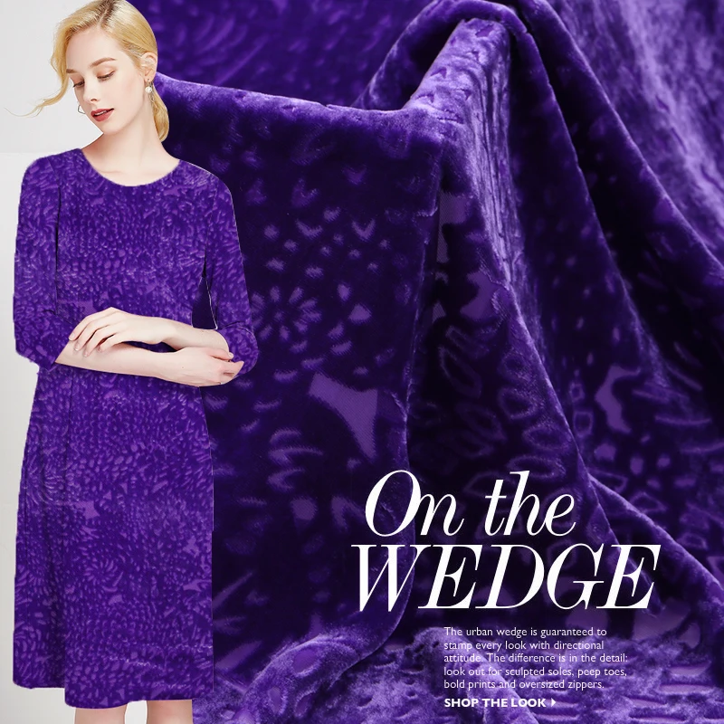 114 см Широкий шелковистый бархат метр 8 мм перспективный полый бум бархат платье из шелковой ткани вискозная ткань шелковая ткань