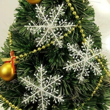 30 шт./лот, 11 см, сделай сам, пена, белые поддельные снежинки для дома, Рождественская вечеринка, год, елка, подвески, подвесное украшение для окна