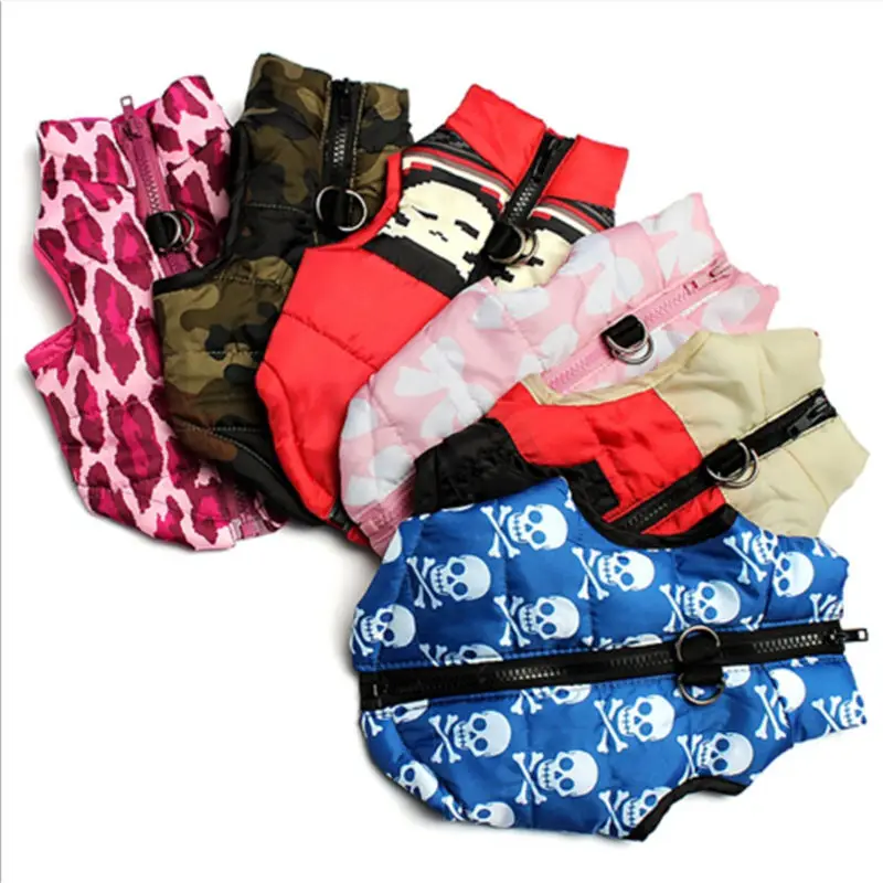 Army Camouflage Zipper Jacket Coats Pet Dog Clothes For Small Dogs Chihuahua Winter Warm Costume Puppy French Bulldog