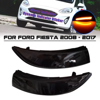 

LED Dynamic Turn Signal Flashing Light Side Rear-View Mirror Indicator Blinker For Ford Fiesta 2008 - 2017 for B-Max 2008-2017