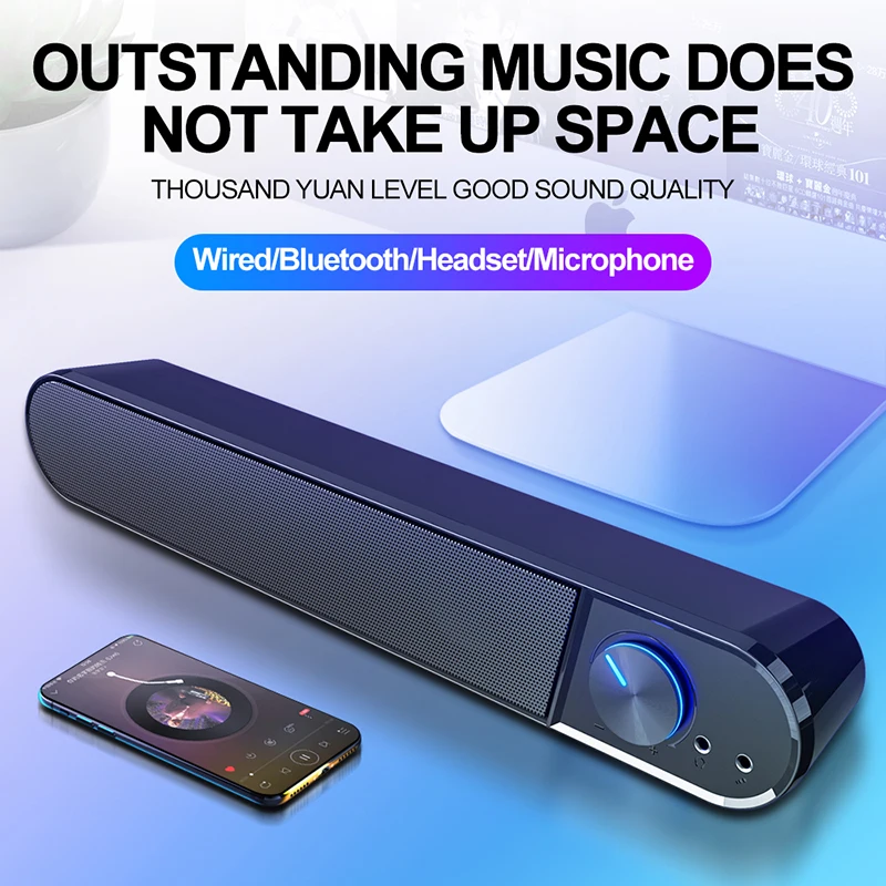Computer bluetooth speaker portable wireless stereo subwoofer suitable for mobile phone notebook computer sound bar MP3 player |