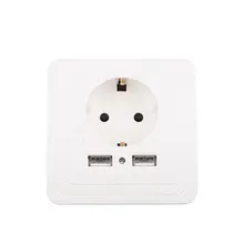 KEBIDUMEI настенная розетка зарядное устройство адаптер питания 220 В двойной USB порт 5 в 2A Светодиодный индикатор для мобильного телефонная розетка панель