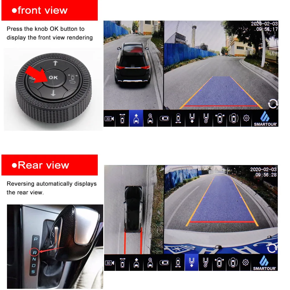 Smartour Car AHD 360 Degree Surround View System Driving