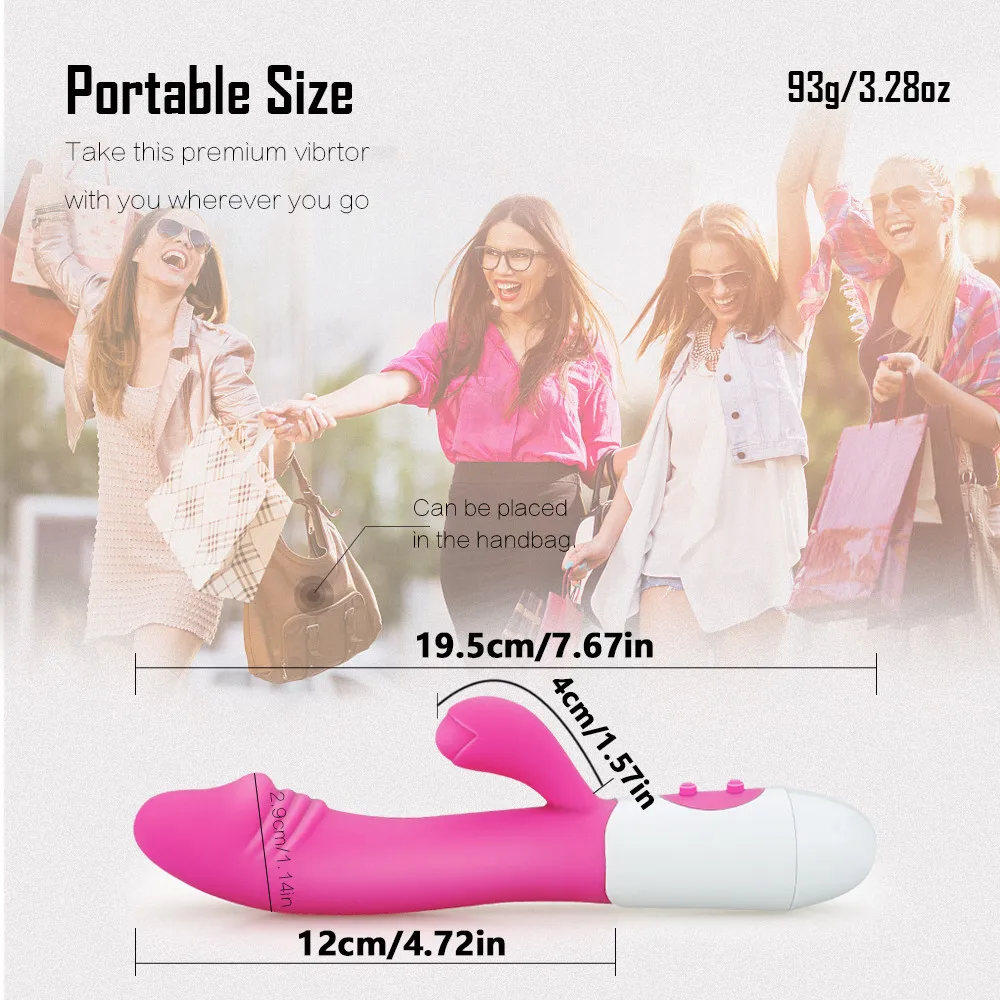 G Spot Dildo Rabbit Vibrator for Women Dual Vibration Silicone Waterproof Female Vagina Clitoris Massager Sex Toys For Women