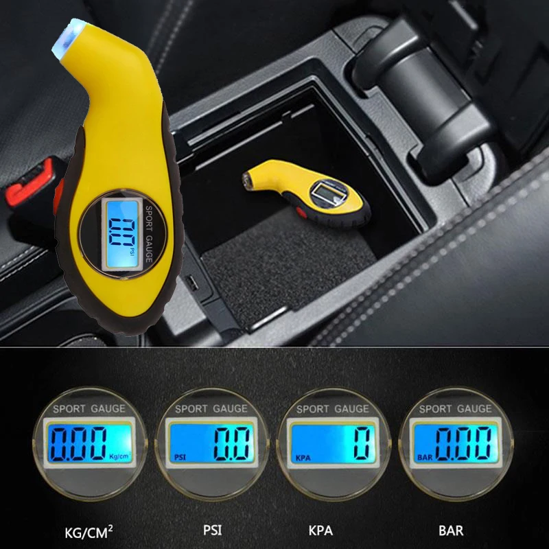 Tpms измеритель давления шины Барометр давления в шинах с подсветкой Портативный Датчик давления в шинах для автомобиля