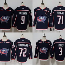 Сшитая Мужская одежда для взрослых#71 Nick Foligno 72 Sergei Bobrovsky 3 Seth Jones 9 Artemi Panarin Jersey