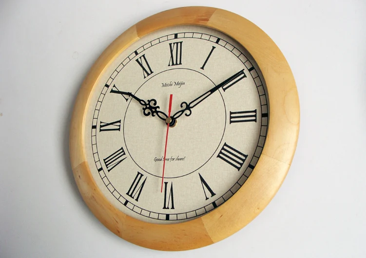 Japanese Style Wall Clock Vintage Wood Clock Mechanism Wall Watches Home Decor Bedroom Silent Living Room Duvar Saati Gift FZ569