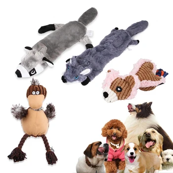 

1Set/6PCS Pet Dog Toys Dog Squeaky Chew Toys Dog Training Plush Toy Set With Ball Ropes And Squeaky For Medium To Small Gift