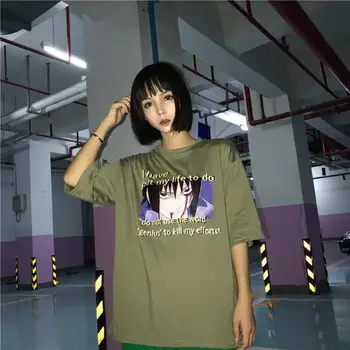 

t-shirts Women t shirts Harajuku Anime Cartoon Printing Tshirt Hip Hop 100% Cotton Streetwear Tee Shirt Homme Tops tees M-XL