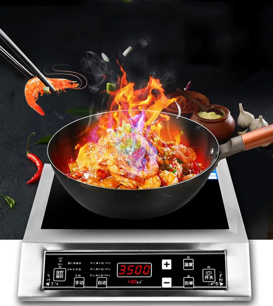High power electromagnetic oven 3500W commercial induction cooker stir household electromagnetic stove canteen