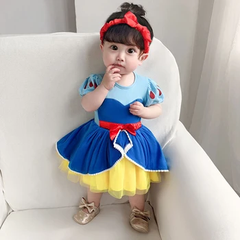 

Newly Cosplay Newborn Baby Romper Cotton Kids Girls Jumpsuit+headband 2Pcs Body Short-sleeve Christmas Costume Gift 0-3Y
