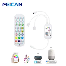 RGB Controller for LED Strip Lights DC5-24V WiFi / Remote Control for SMD5050 2835, Works with Alexa and Google Home
